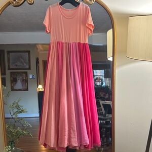 Pink Ombre Maxi Twirl Dress size 7/8